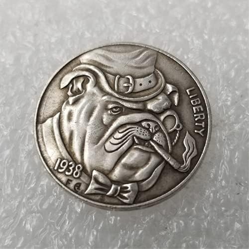 Kocreat Копие на американската монети Hobo 1938 г. - пясъчната куче с лула в устата, сребърно покритие Копие на Сувенирни