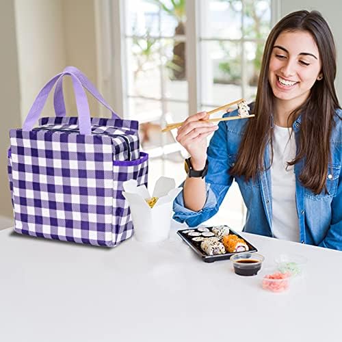 Дамски чанта за обяд PARACITY с 2 джобове, Чанти за многократна употреба Обяд-Бокс за жени и възрастни, Водоустойчив