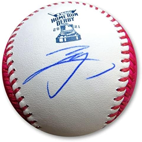 Шохей Охтани Подписа Бейсбольное дерби с автограф от 2021 HR Moneyball MLB Fanatics - Бейзболни топки с автографи