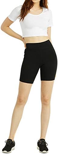 Красиви дамски къси Панталони за йога за бягане с висока талия от Мек памук Участък с Широк колан (дължина 15 см)