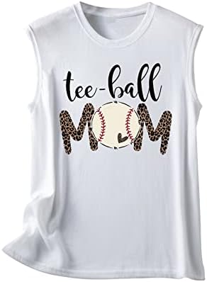 Тениска за майките, Жените и Бейзболни Ризи за Деня на Майката с Кръгло Деколте и Писмото Принтом, Ежедневни Тениски