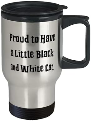 Новата Пътна Чаша за черно-Бяла Котка, Която аз се гордея, s За Любителите на Котки, Подарък От приятели, които живеят