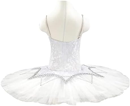 PDGJG Професионален Бяла със сребрист цвят Балетное представа Ballet White Професионален балет (Цвят: цвят на изображението,